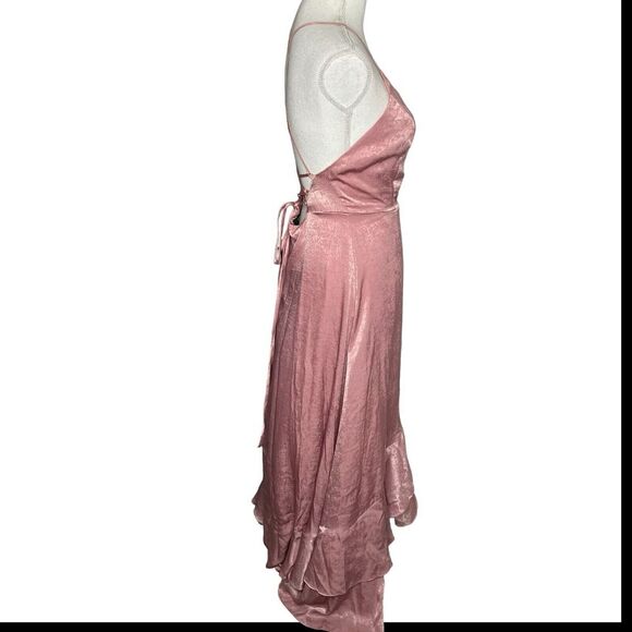 Lulu's In Love‎ Forever Lace Up High Low Maxi Dress in Blush Pink - Size M - Picture 10 of 16